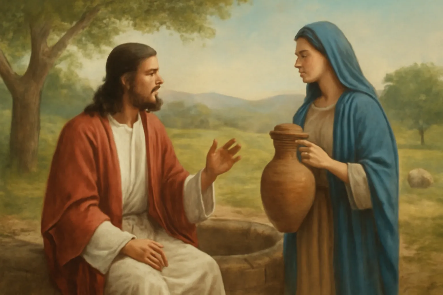 jesus talking to samaritan woman