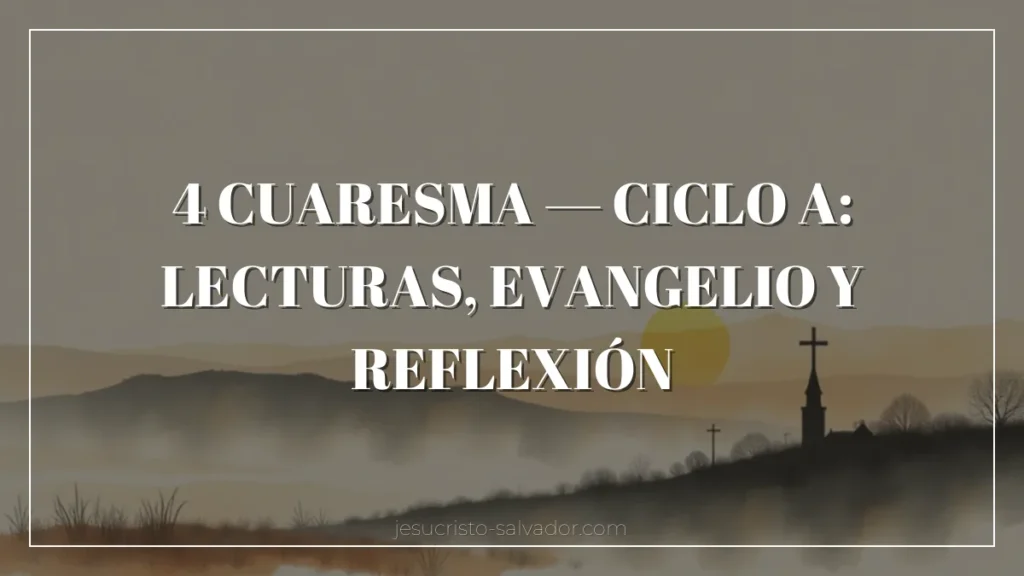 4 Cuaresma — Ciclo A: Lecturas, Evangelio y Reflexión