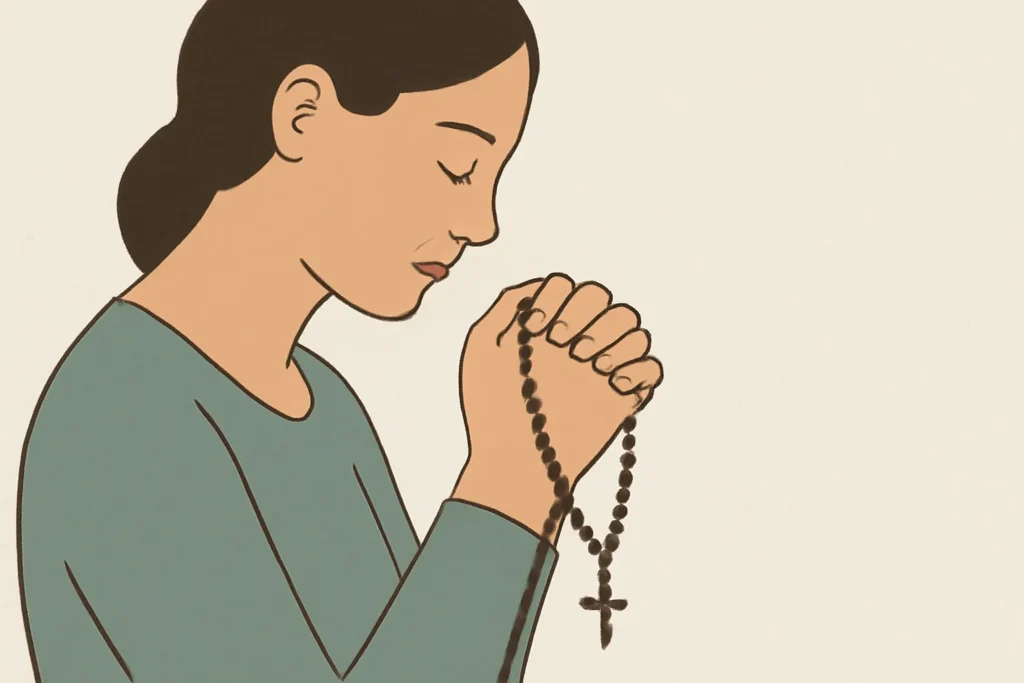como rezar el rosario una sola persona